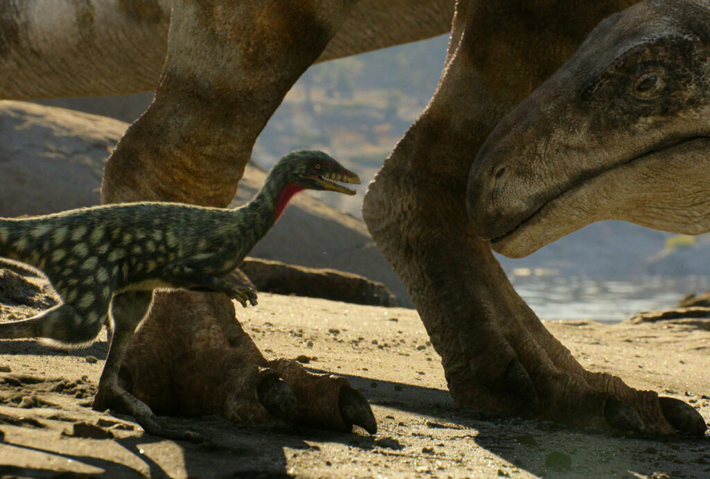 A scene from the Netflix series The Dinosaurs.